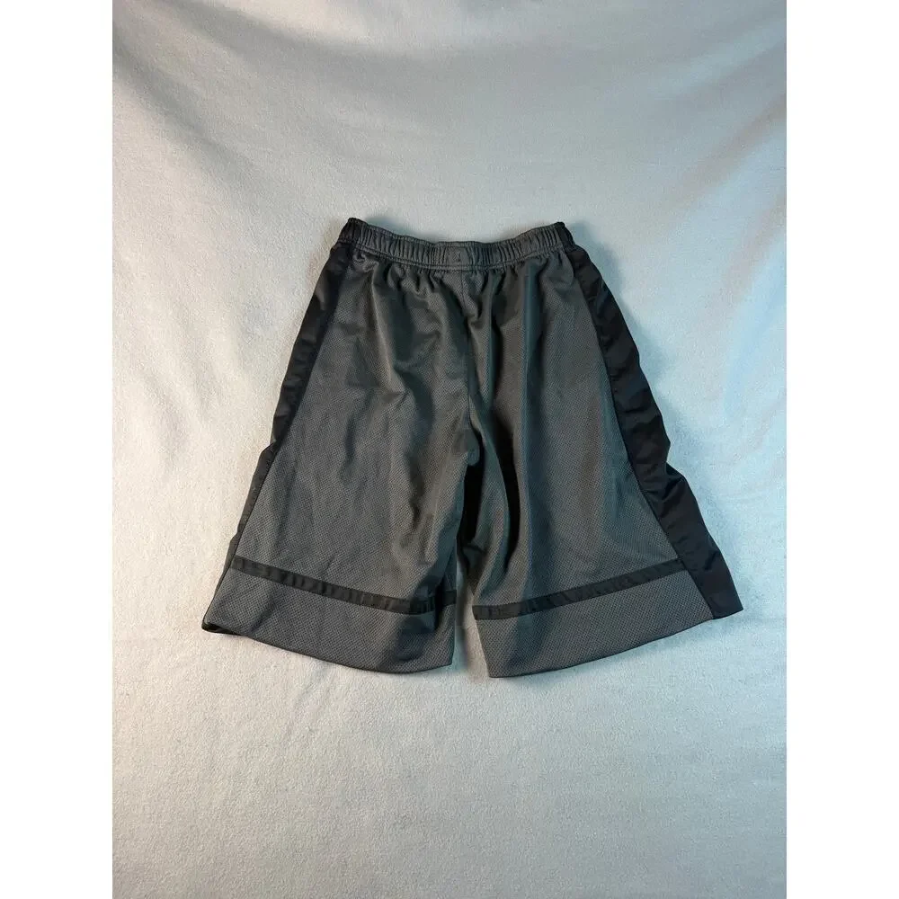 Nike Basketball Shorts Boys XL Gray Purple Piping Mesh Relaxed Swoosh Athletic